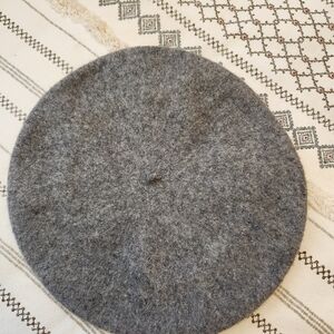 Gray Wool Beret